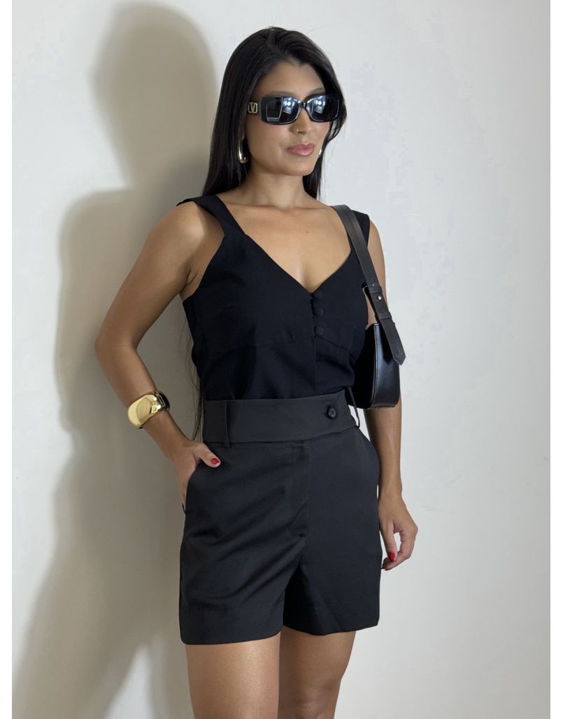 Short Alfaiataria Naty Preto