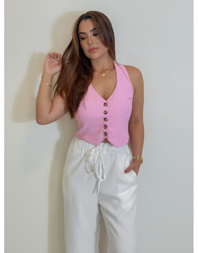 Blusa Frente Única Rosa - Loja La Mina 