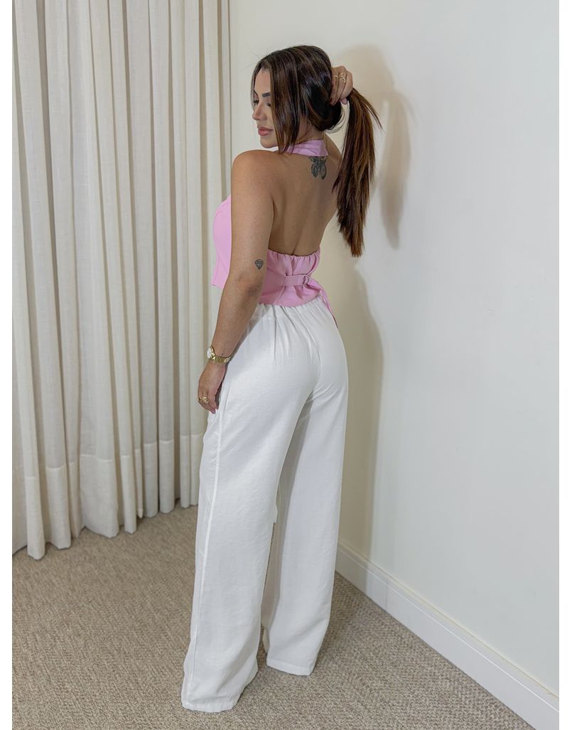 Calça Pantalona Andreia Branca