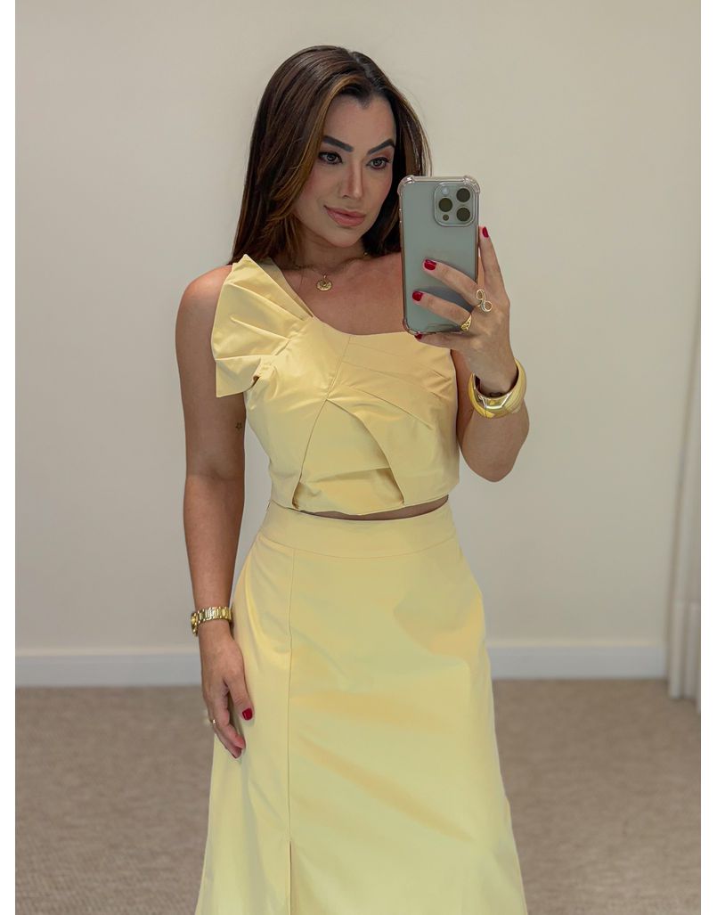 Conjunto Saia Germana Amarelo