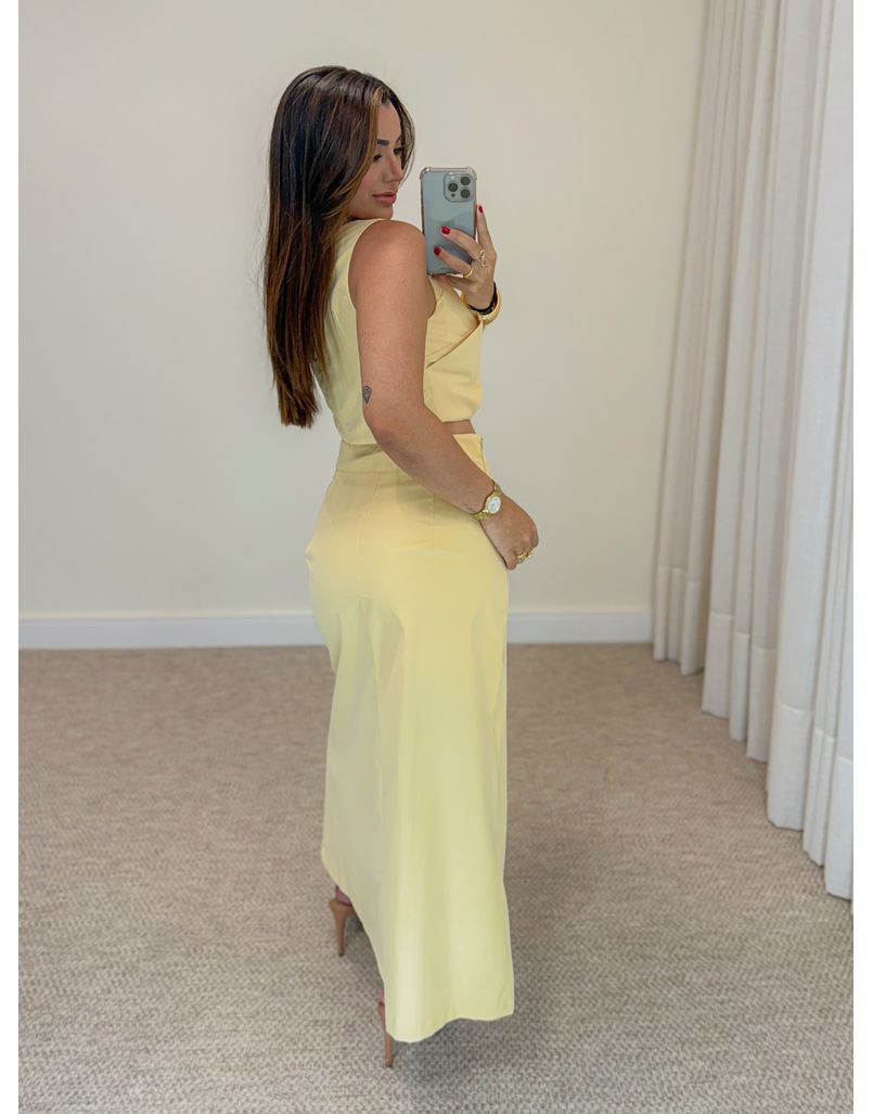 Conjunto Saia Germana Amarelo