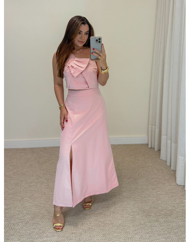 Conjunto Saia Germana Rosa - Loja La Mina 