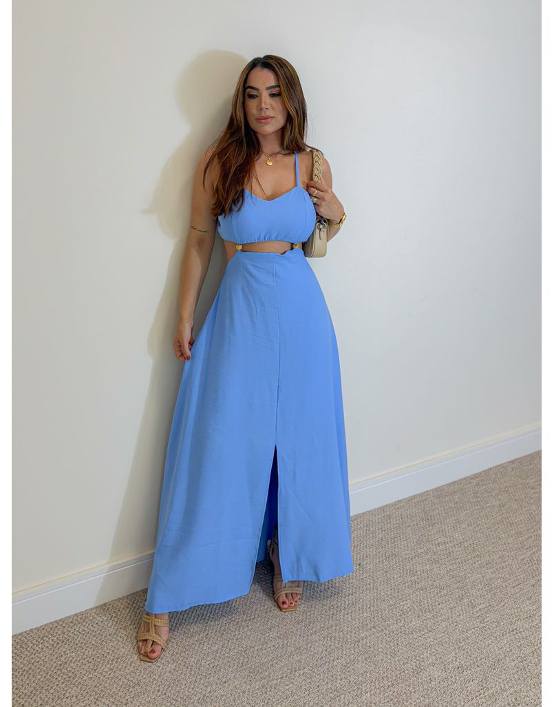 Vestido Alcinha Alexandra Azul - Loja La Mina 