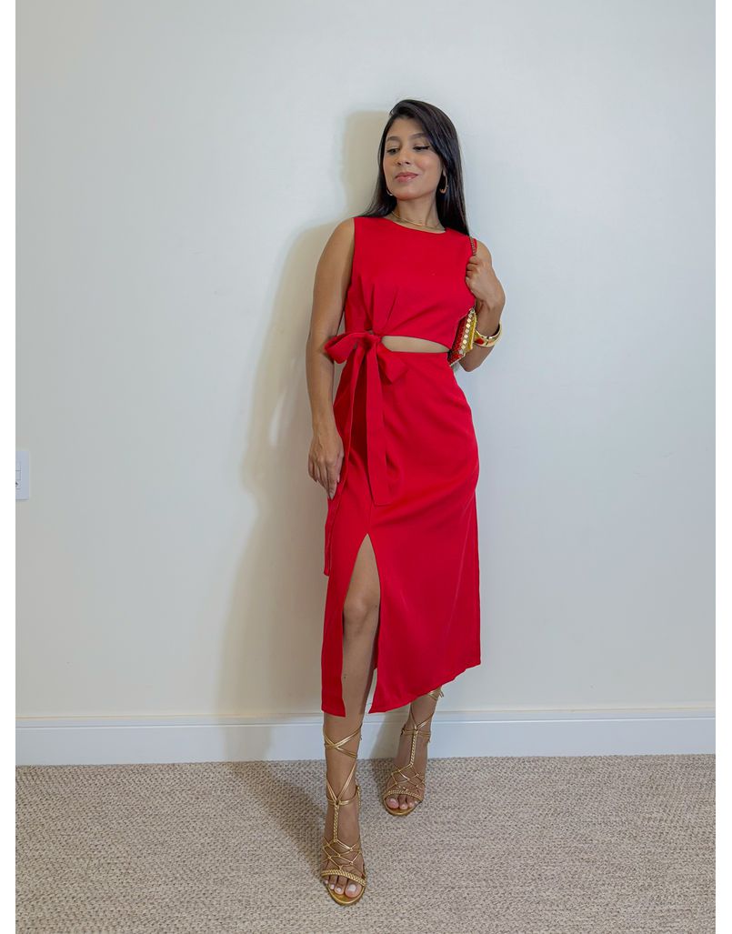 Conjunto Alfaiataria Madrid Vermelho - Loja La Mina 