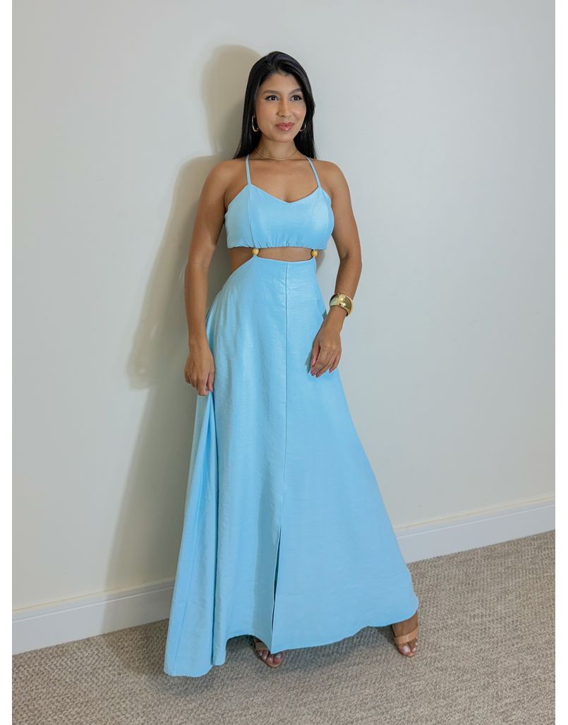 Vestido Alcinha Alexandra Azul Claro - Loja La Mina 