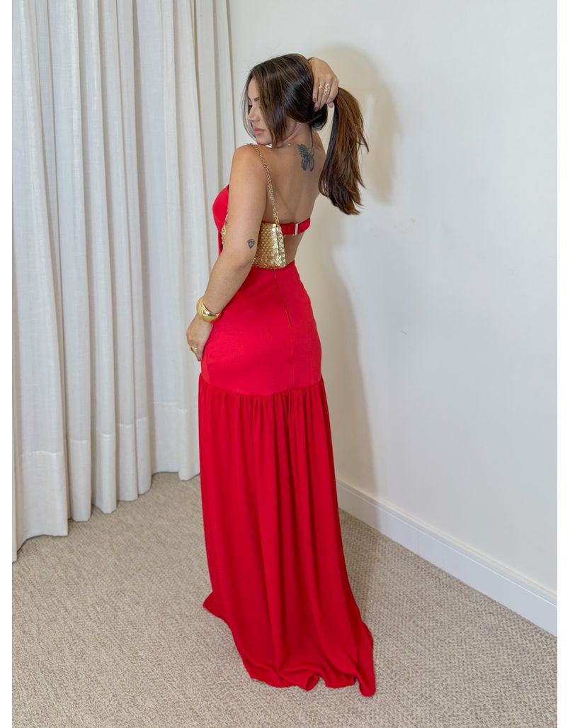 Vestido Midi Maia Vermelho