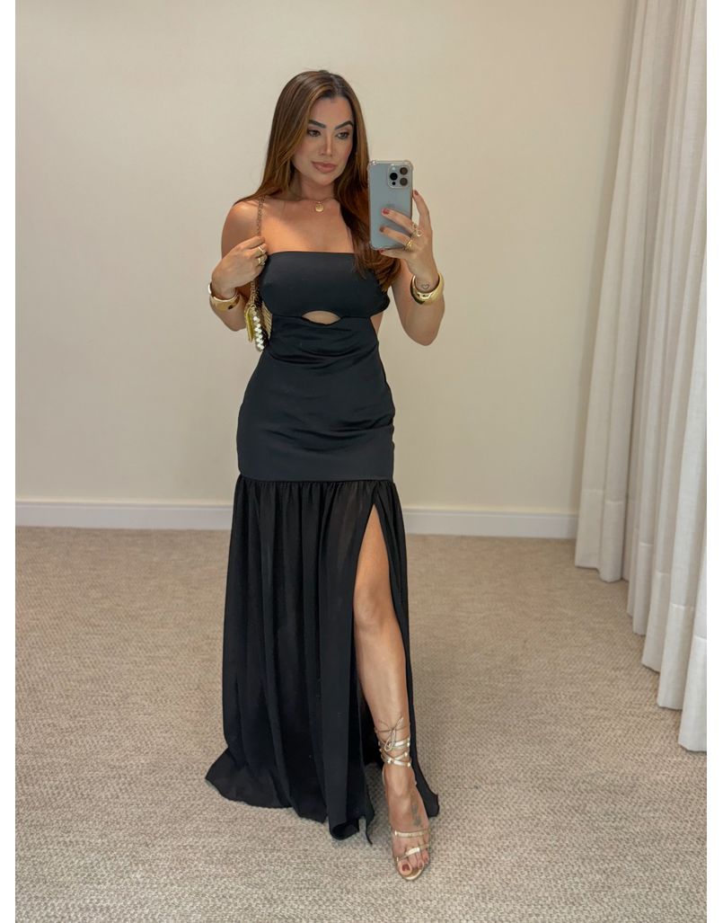 Vestido Midi Maia Preto