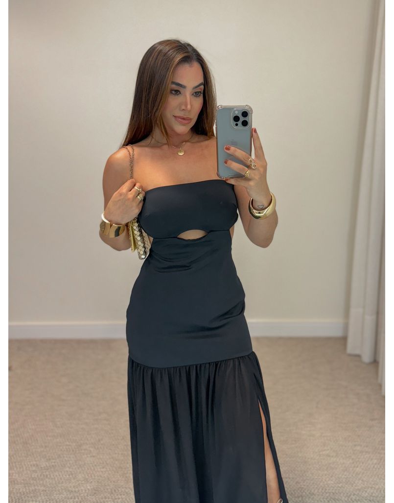 Vestido Midi Maia Preto