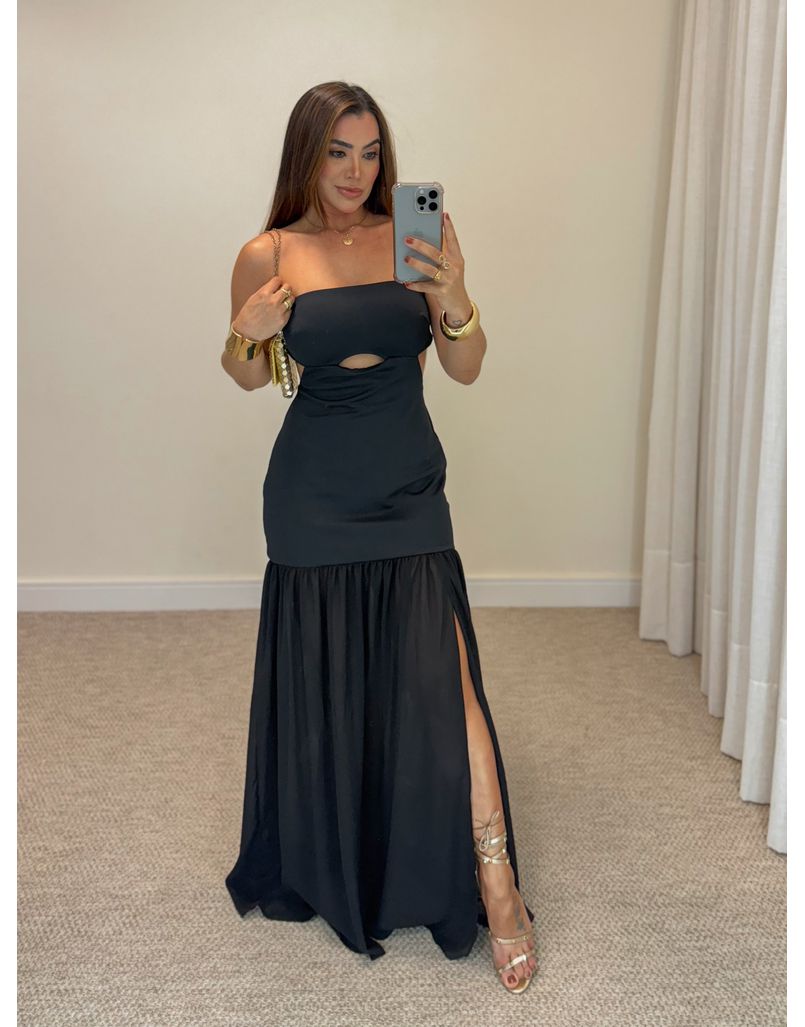 Vestido Midi Maia Preto