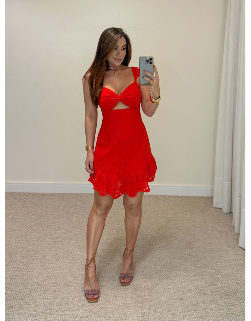 Vestido Laise Nó Vermelho