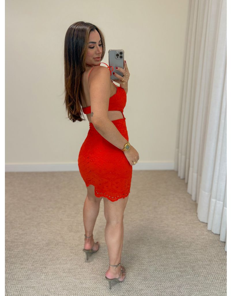 Vestido Laise Meia Taça Vermelho