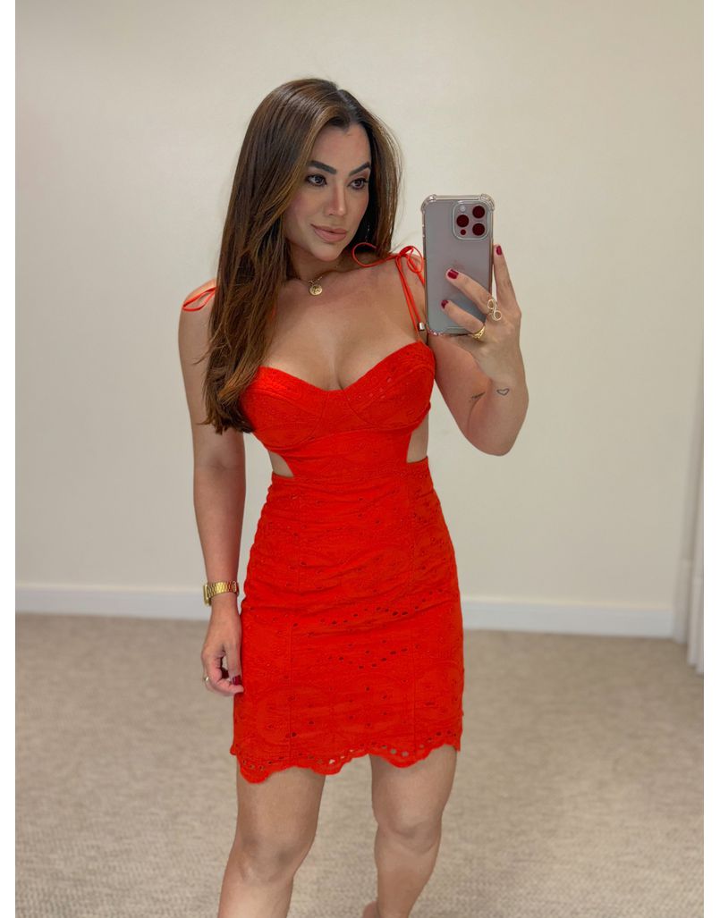 Vestido Laise Meia Taça Vermelho