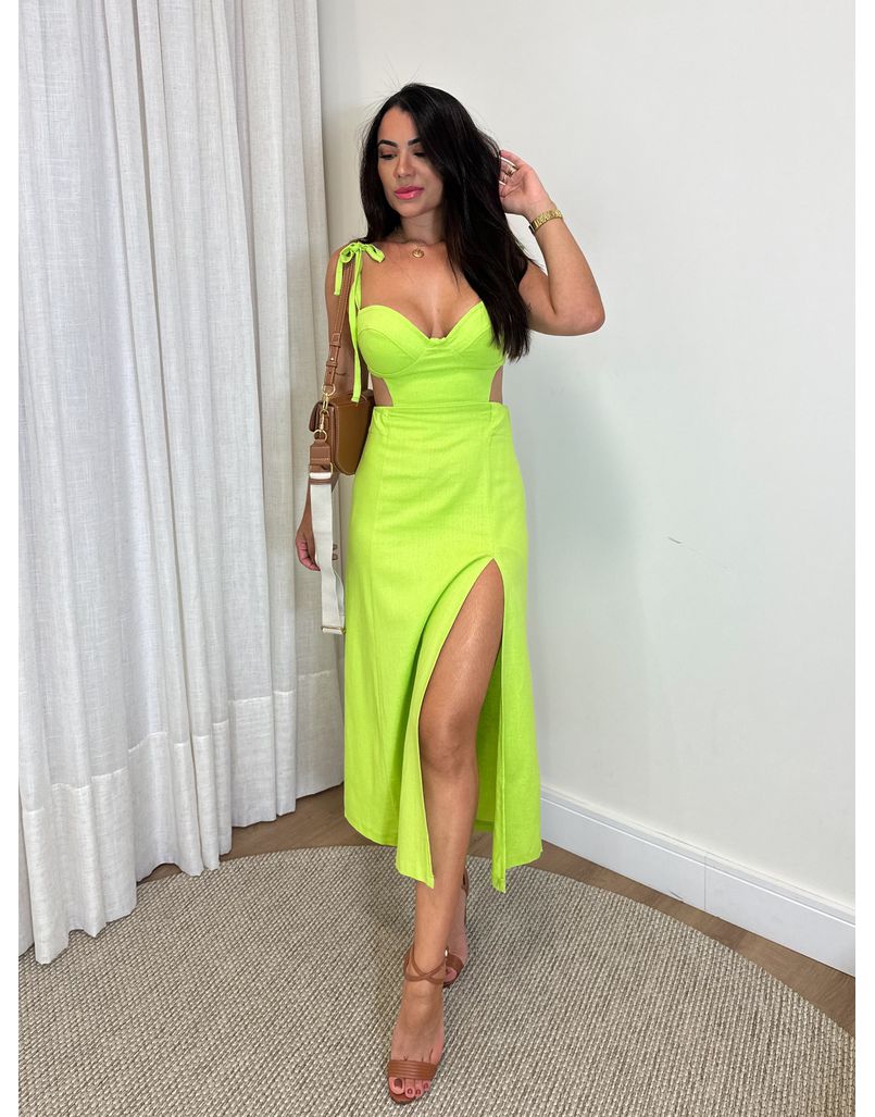 Vestido Alça Alemanha Lima