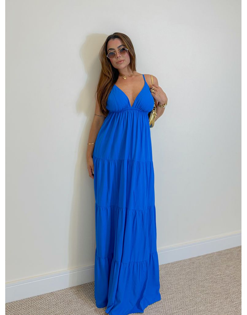 Vestido Alcinha Marrocos Azul - Loja La Mina 