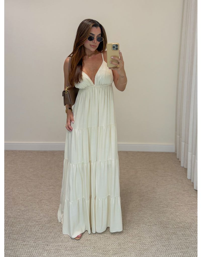 Vestido Alcinha Marrocos Areia - Loja La Mina 