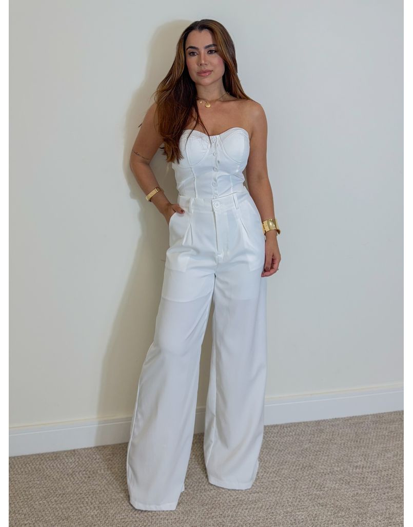 Conjunto Calça Moscou Branco - Loja La Mina 