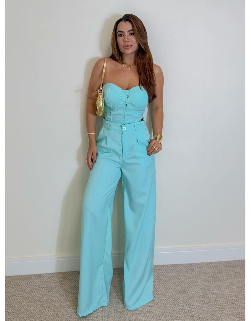 Conjunto Calça Moscou Turquesa - Loja La Mina 