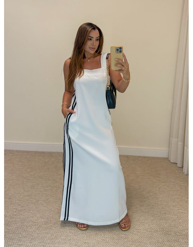 Vestido Midi Alça Elen Branco