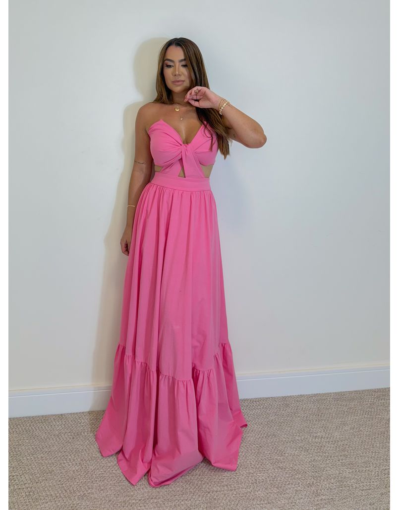 Vestido Festa Tomara Que Caia Rosa