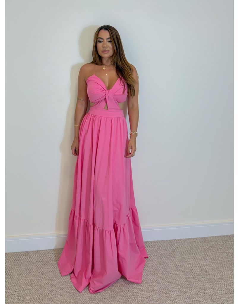 Vestido Festa Tomara Que Caia Rosa