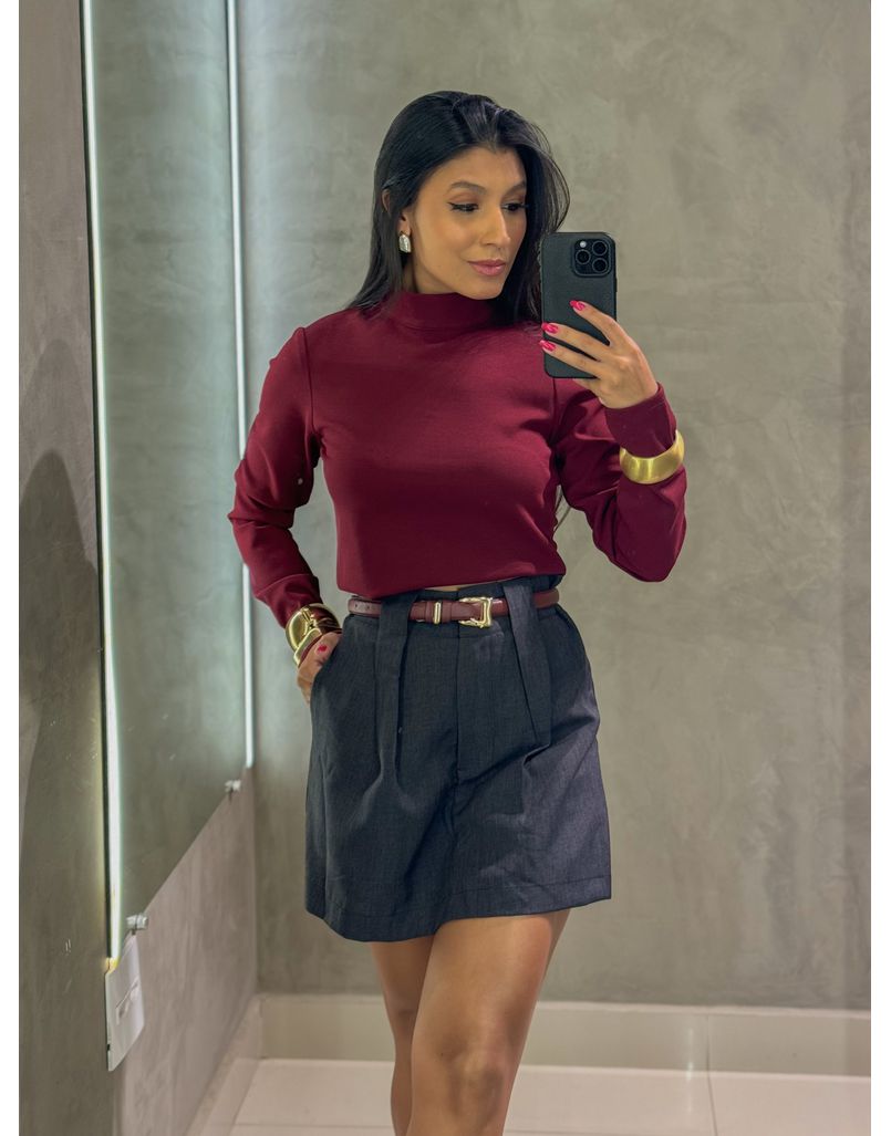 Blusa Manga Longa Elisa Cherry - Loja La Mina 