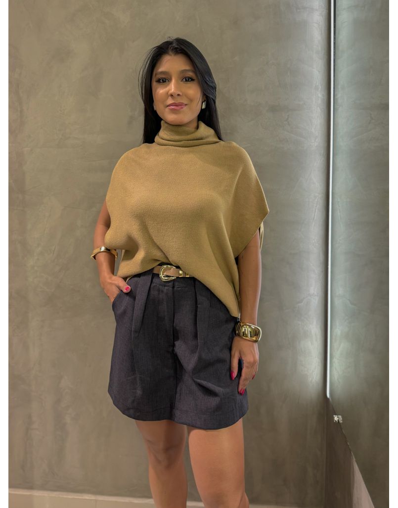 Blusa Gola Alta Basic Capuccino