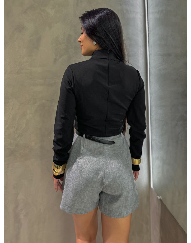 Blusa Manga Longa Elisa Preto