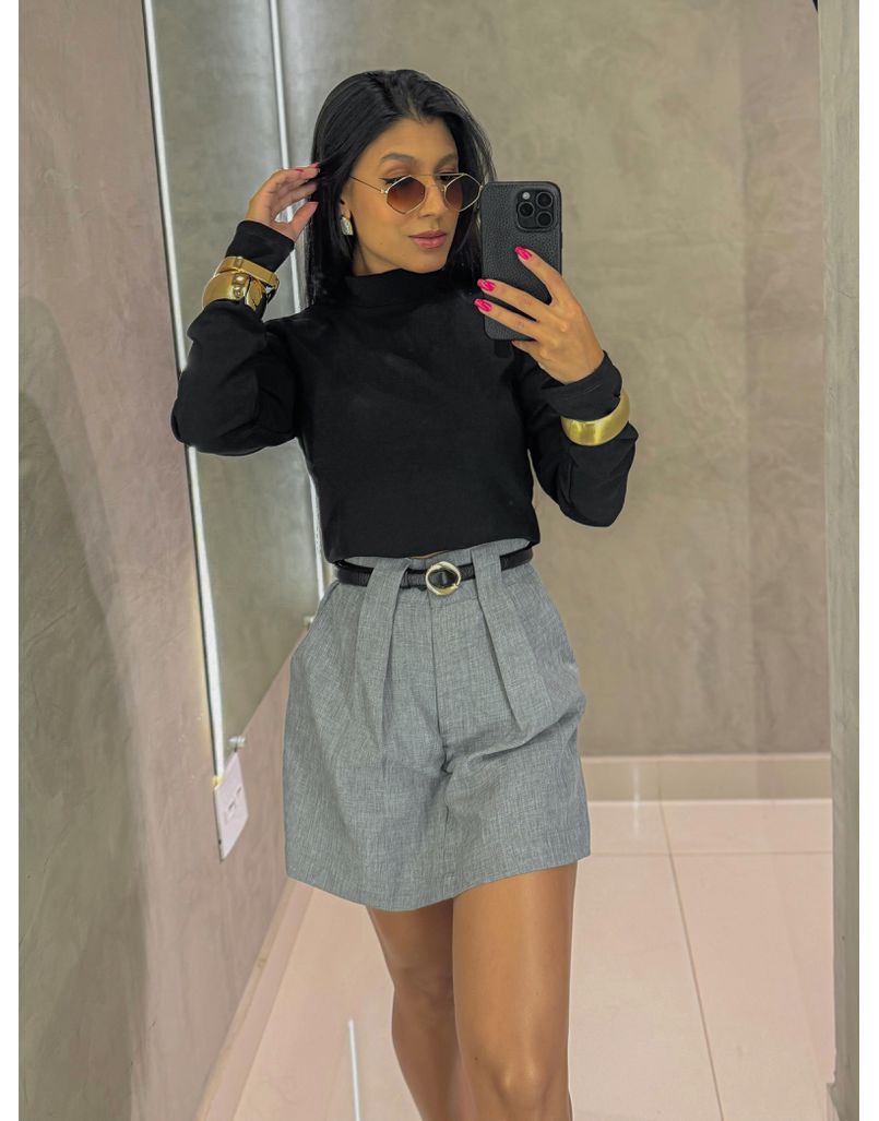 Blusa Manga Longa Elisa Preto