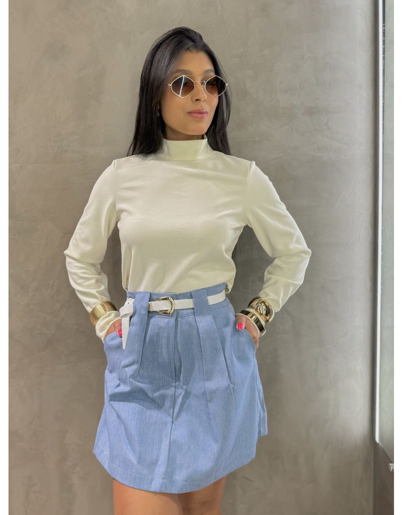 Blusa Manga Longa Elisa Creme - Loja La Mina 