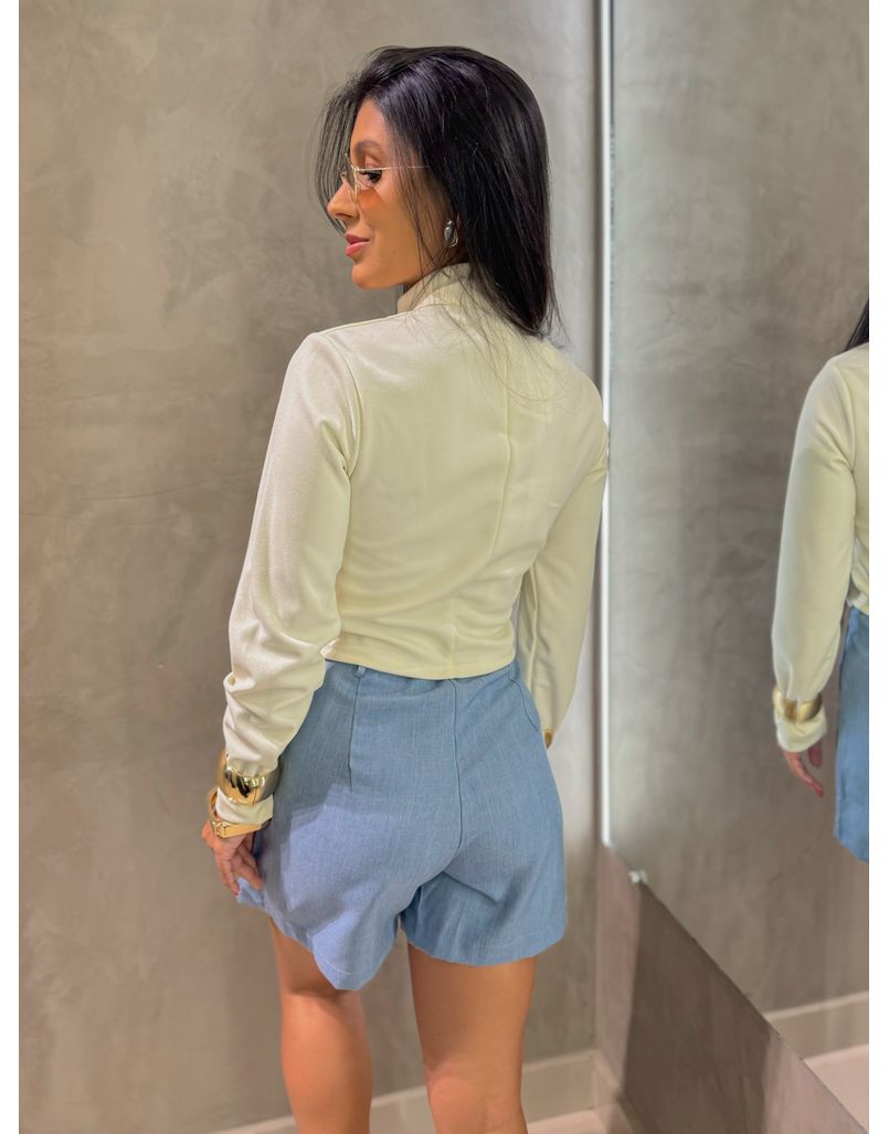 Blusa Manga Longa Elisa Creme