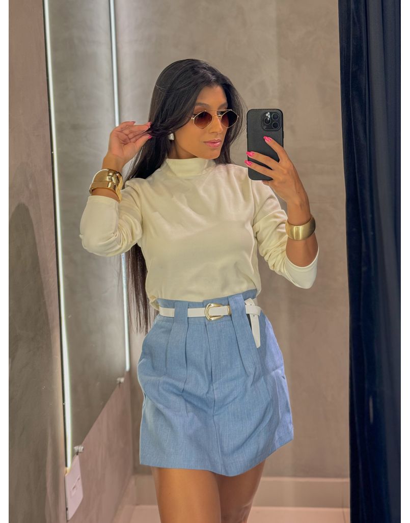 Blusa Manga Longa Elisa Creme