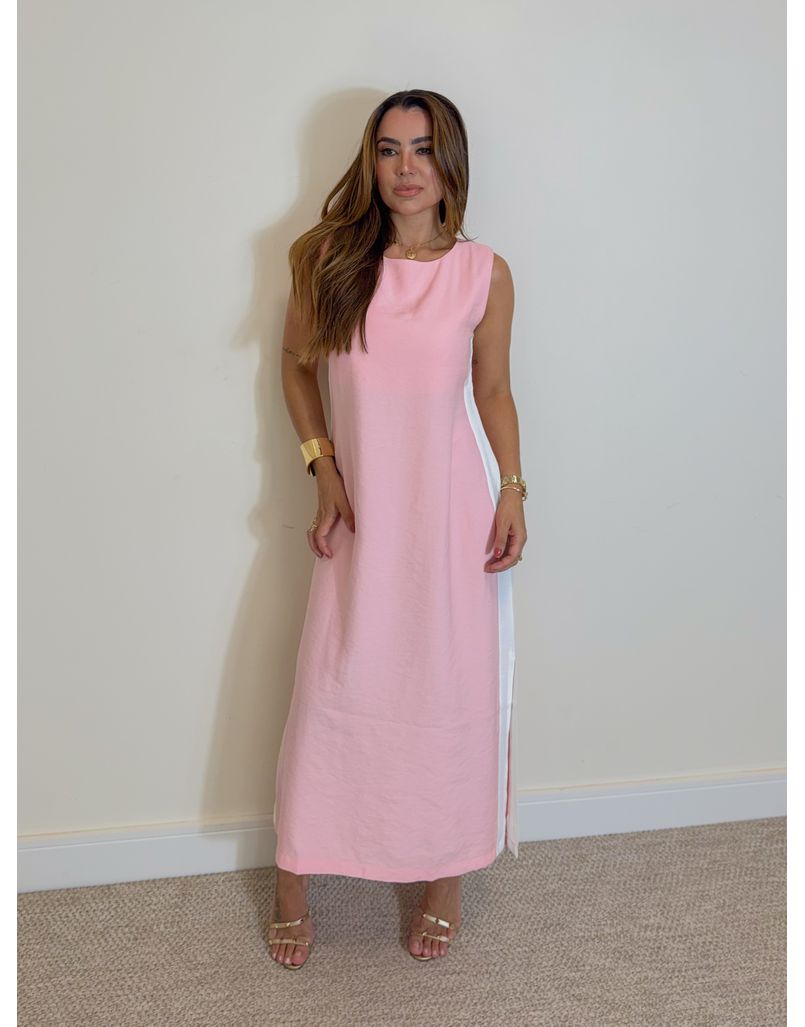 Vestido Listra Bolívia Rosa - Loja La Mina 