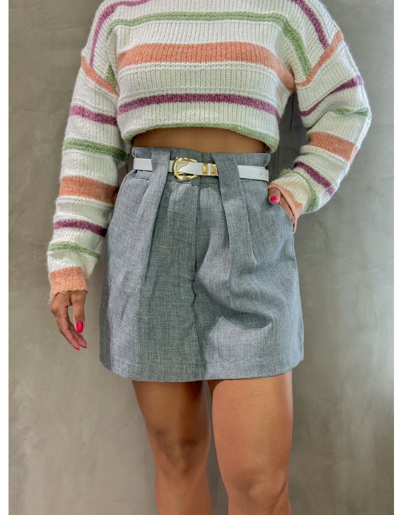 Short Saia Clarice Mescla - Loja La Mina 