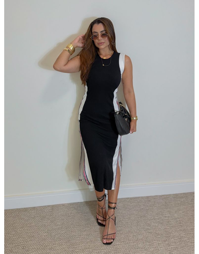Vestido Canelado França - Loja La Mina 