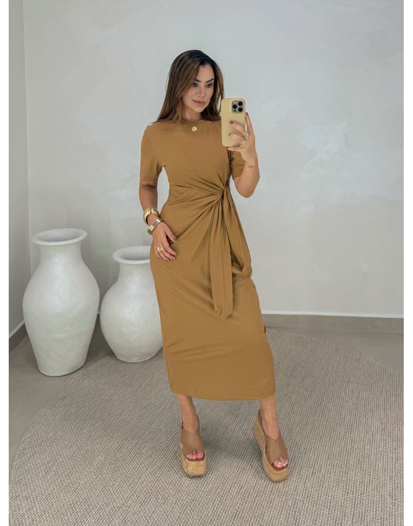 Vestido Kelly Caramelo - Loja La Mina 