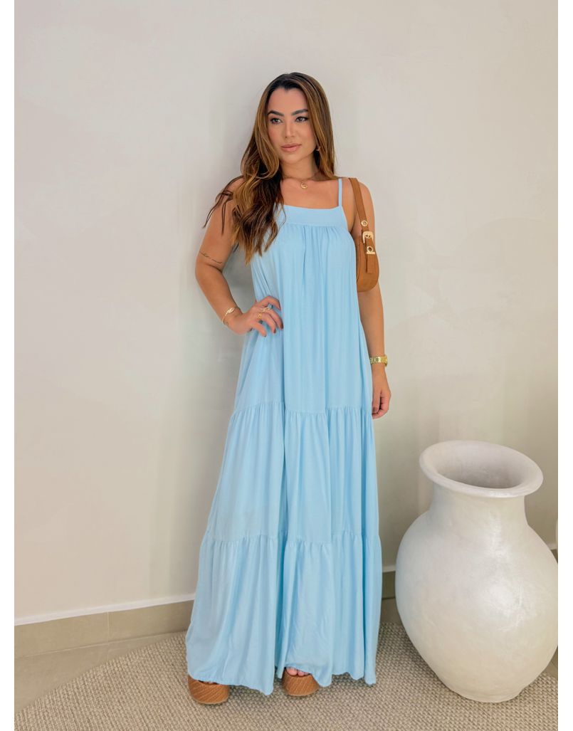 Vestido Longo Bali Azul 