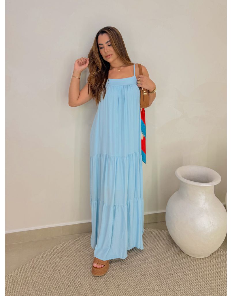 Vestido Longo Bali Azul 