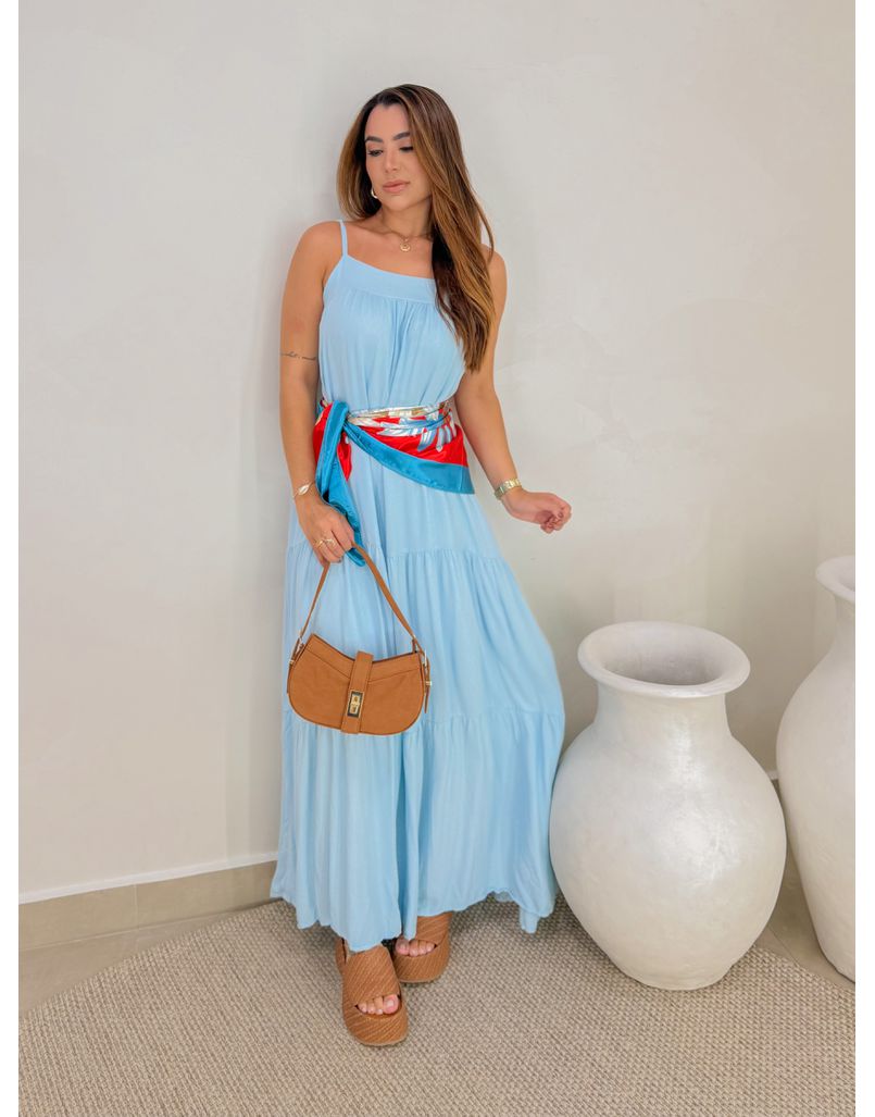 Vestido Longo Bali Azul 