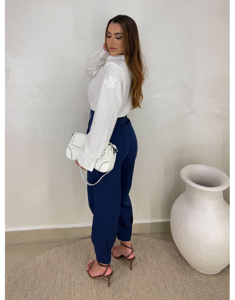 Calça Alfaiataria Cenoura Marinho