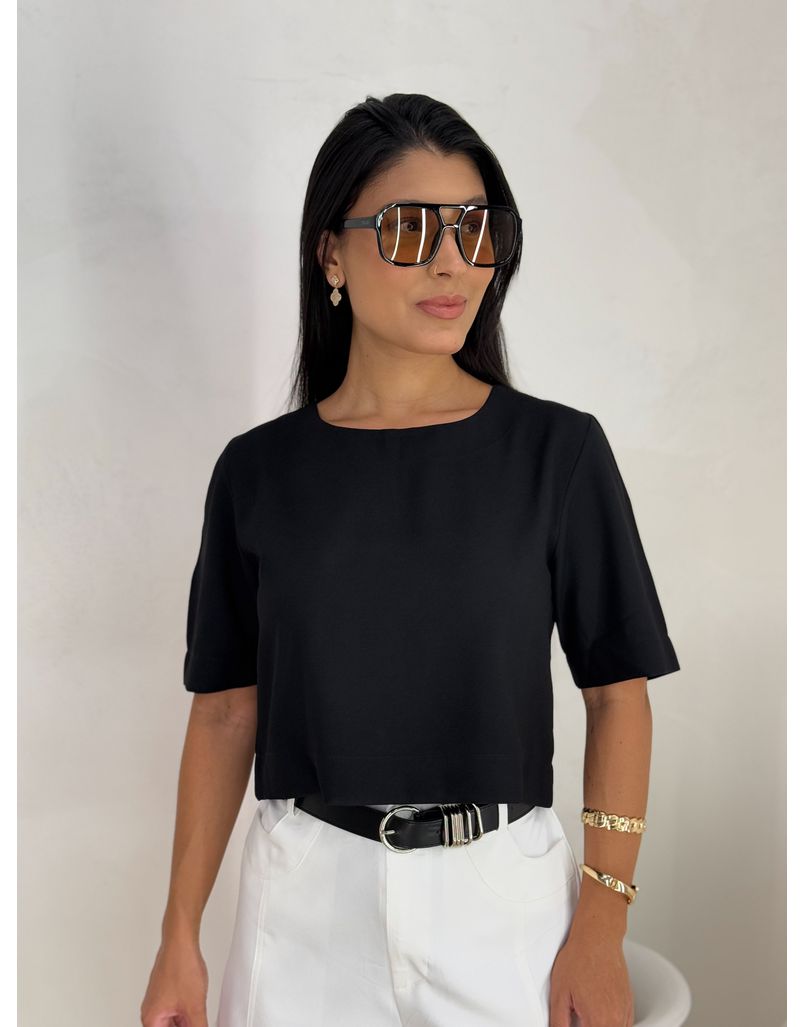 Blusa Sofie Preta - Loja La Mina 