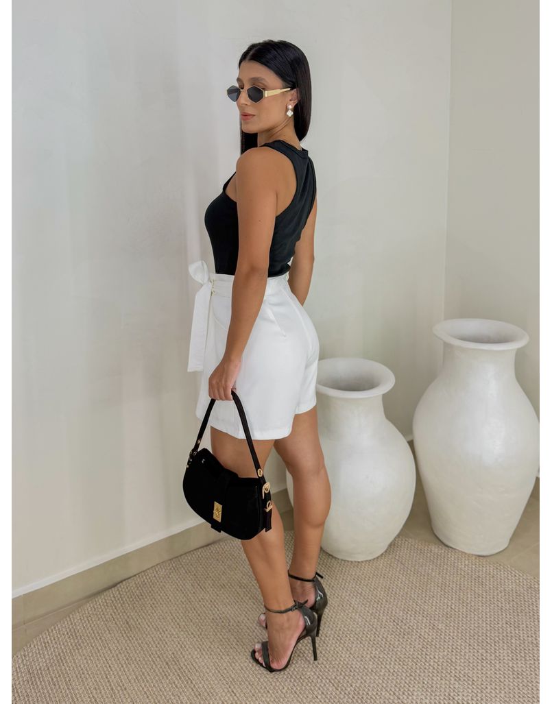 Short Saia Cinto Patricia Branco