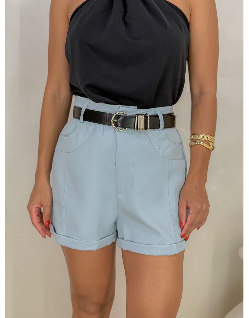 Short Cinto Luanda Azul - Loja La Mina 