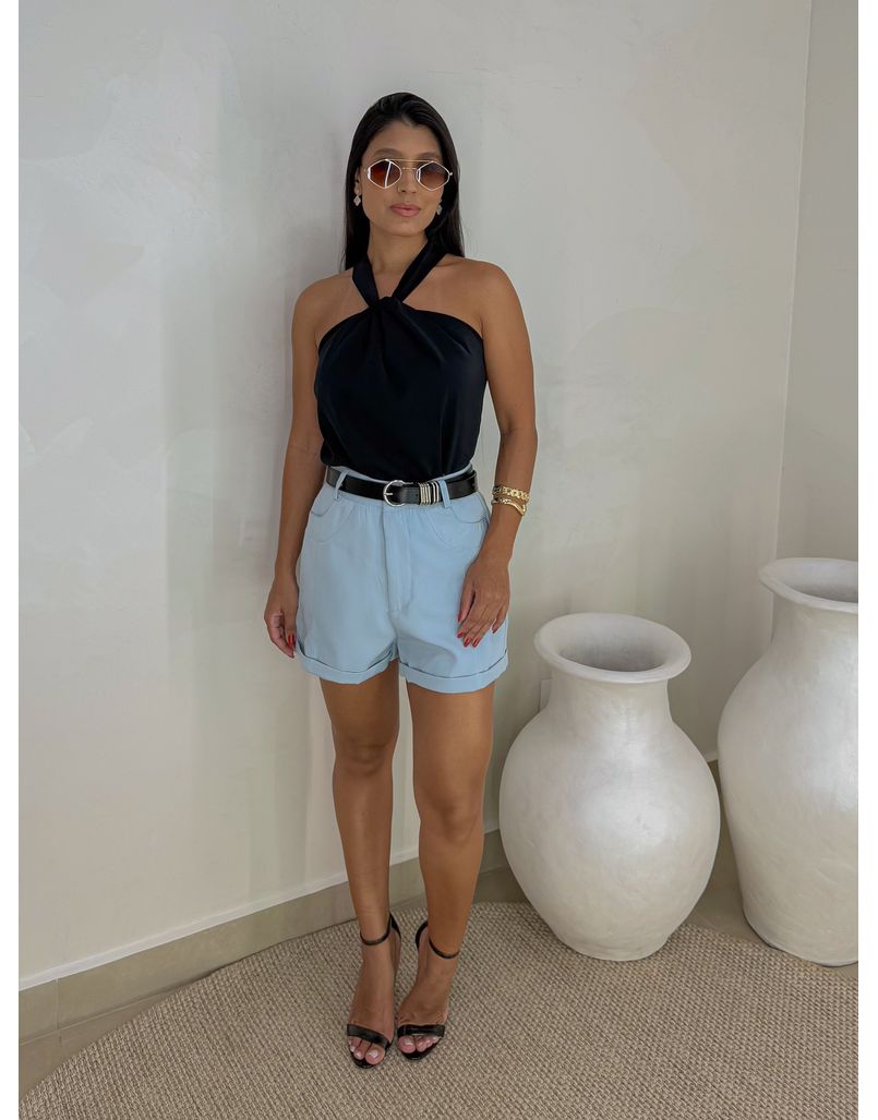 Short Cinto Luanda Azul