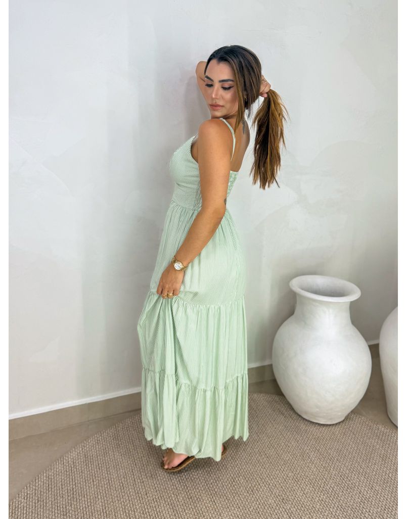 Vestido Atenas Listrado Verde
