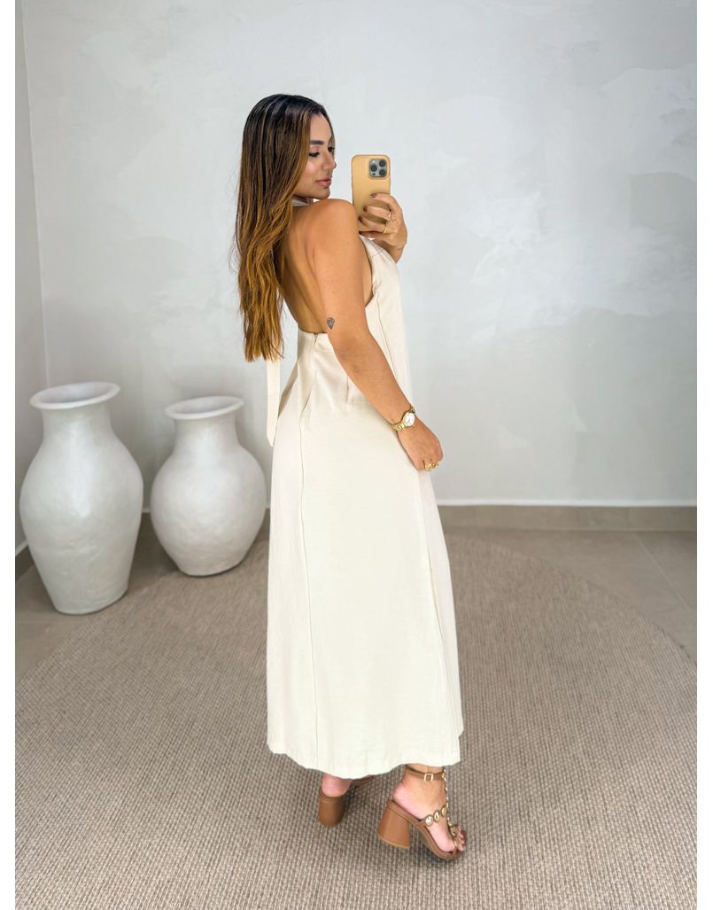 Vestido Frente Única Egito Areia