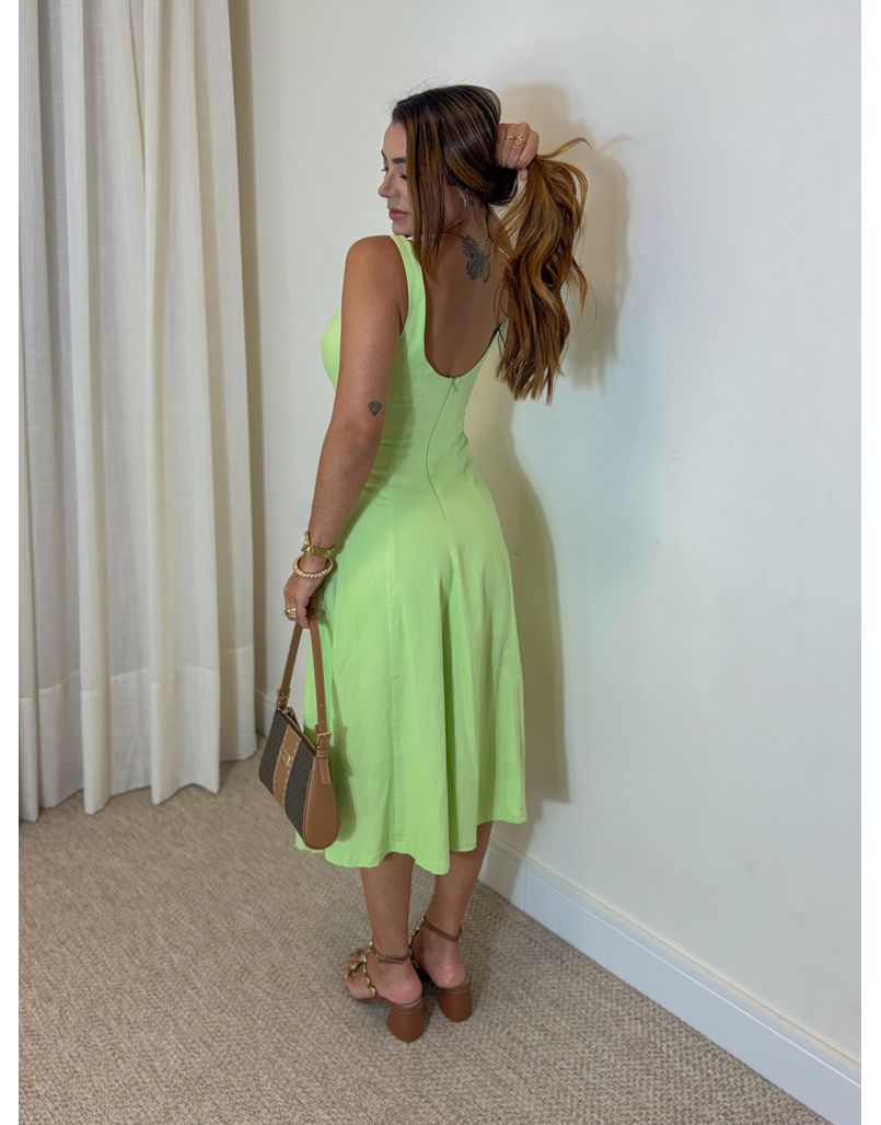 Vestido Linho Alanis Verde