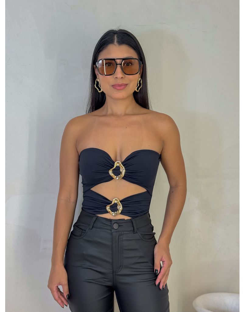Body Fivela Tomara Que Caia Preto