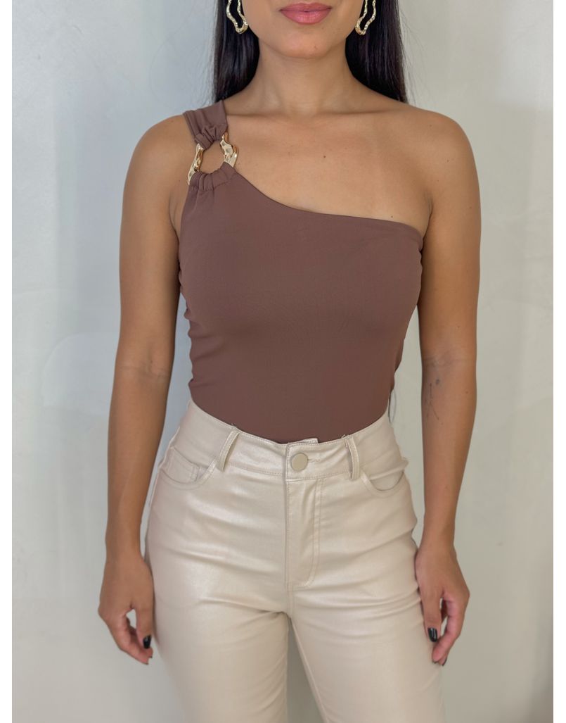 Body Fivela Ombro Só Café 