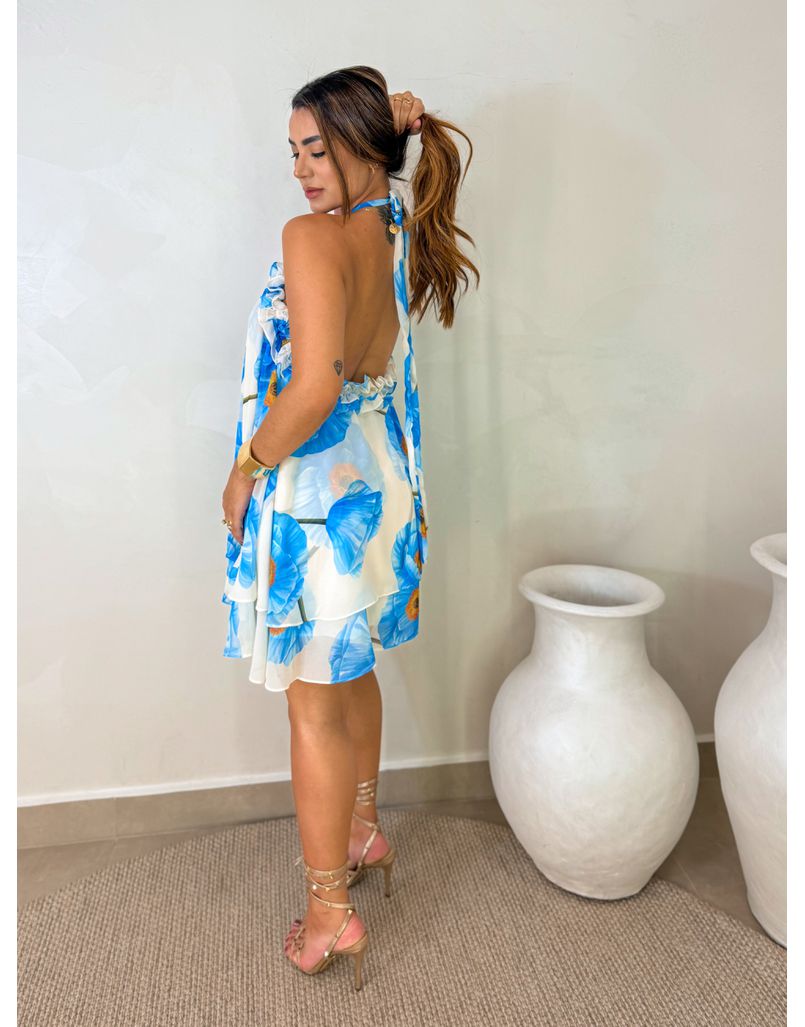 Vestido Estampado Elóa Azul
