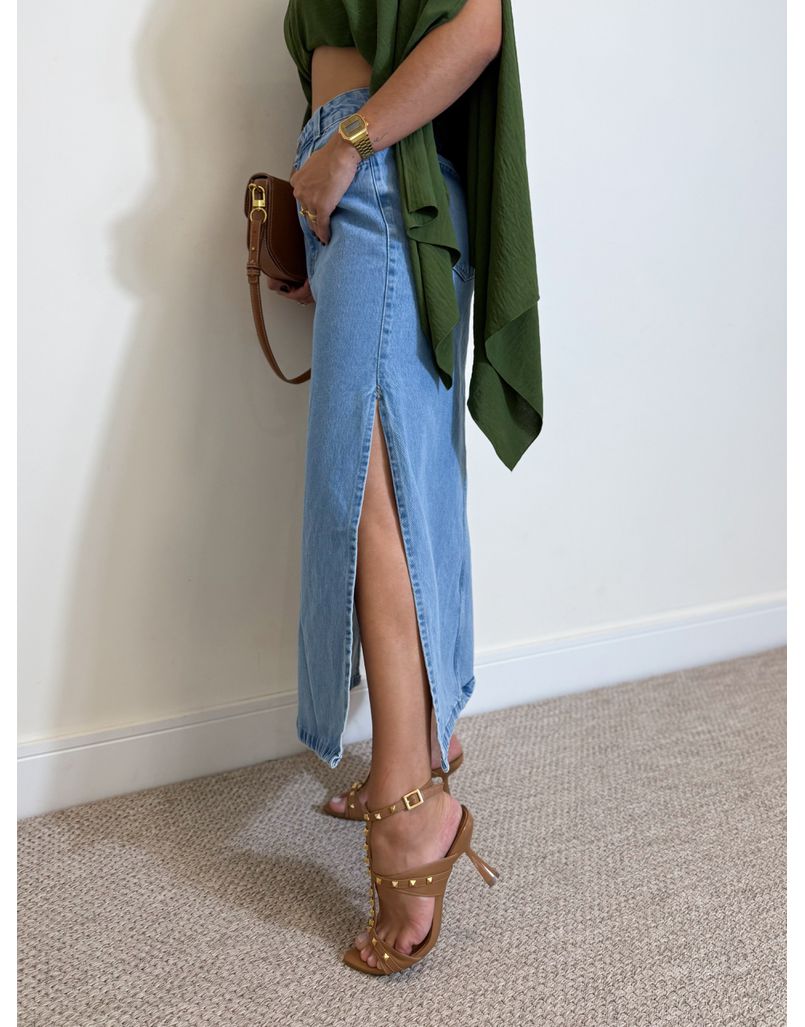 Saia Midi Jeans 